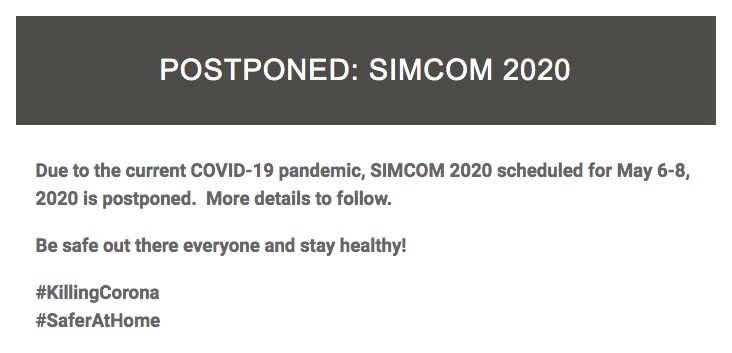 SimCom postponed